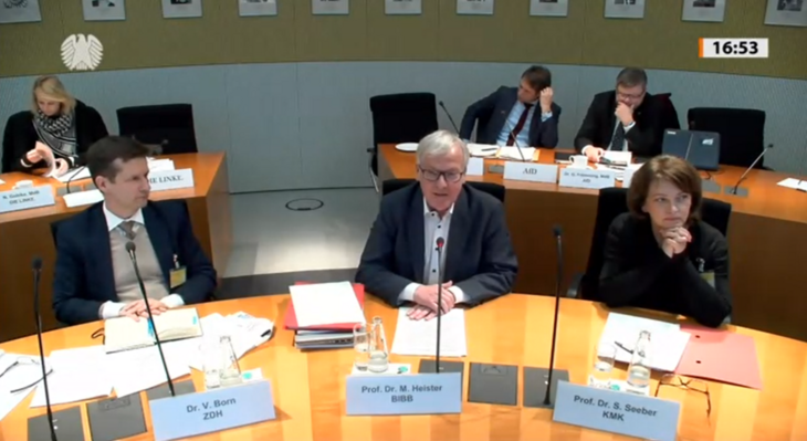 DEQA-VET Themen im Bundestagsausschuss